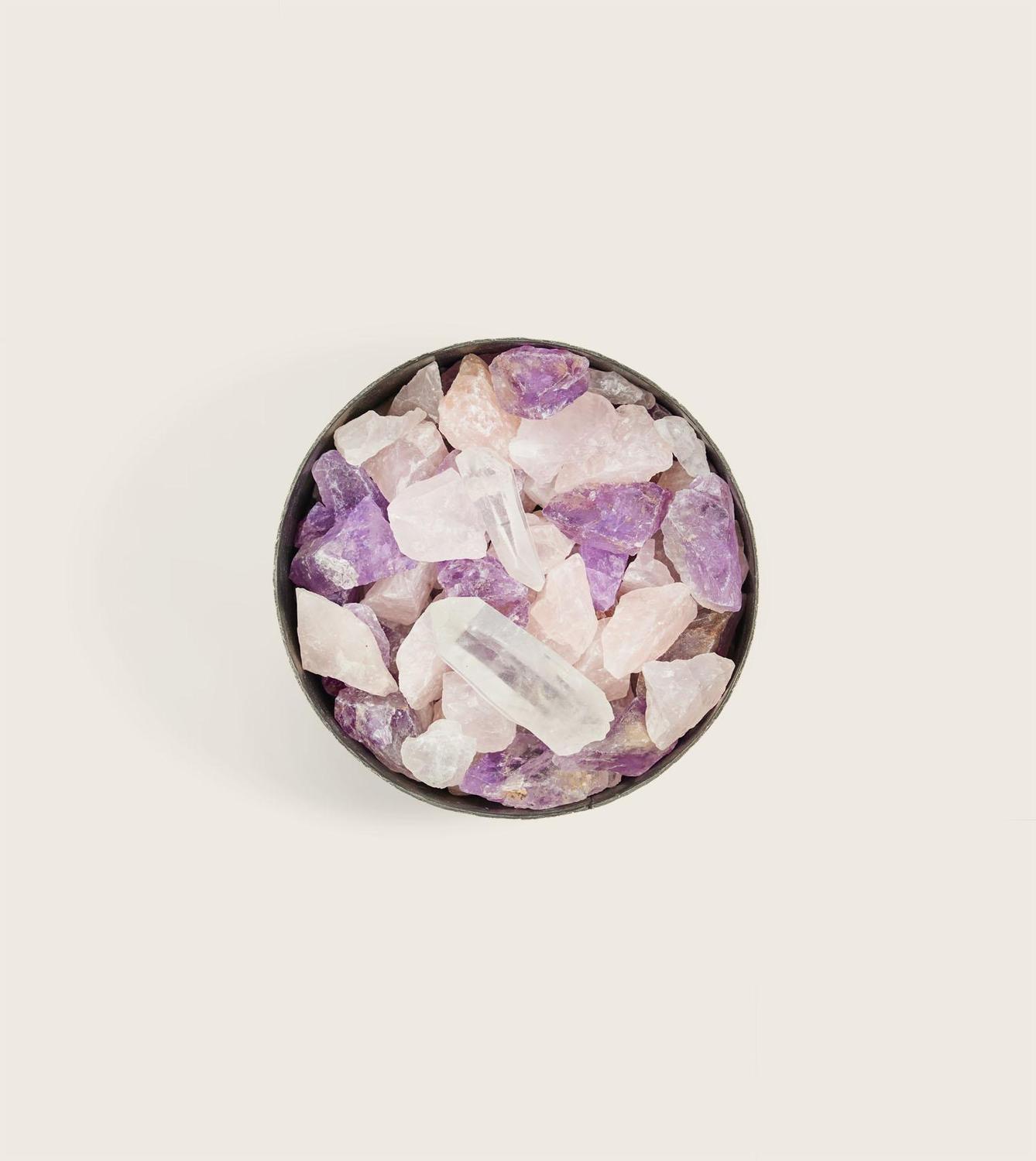 Pot Pourri Mineral Totem Rose Crystal Circle Ambre Nobile