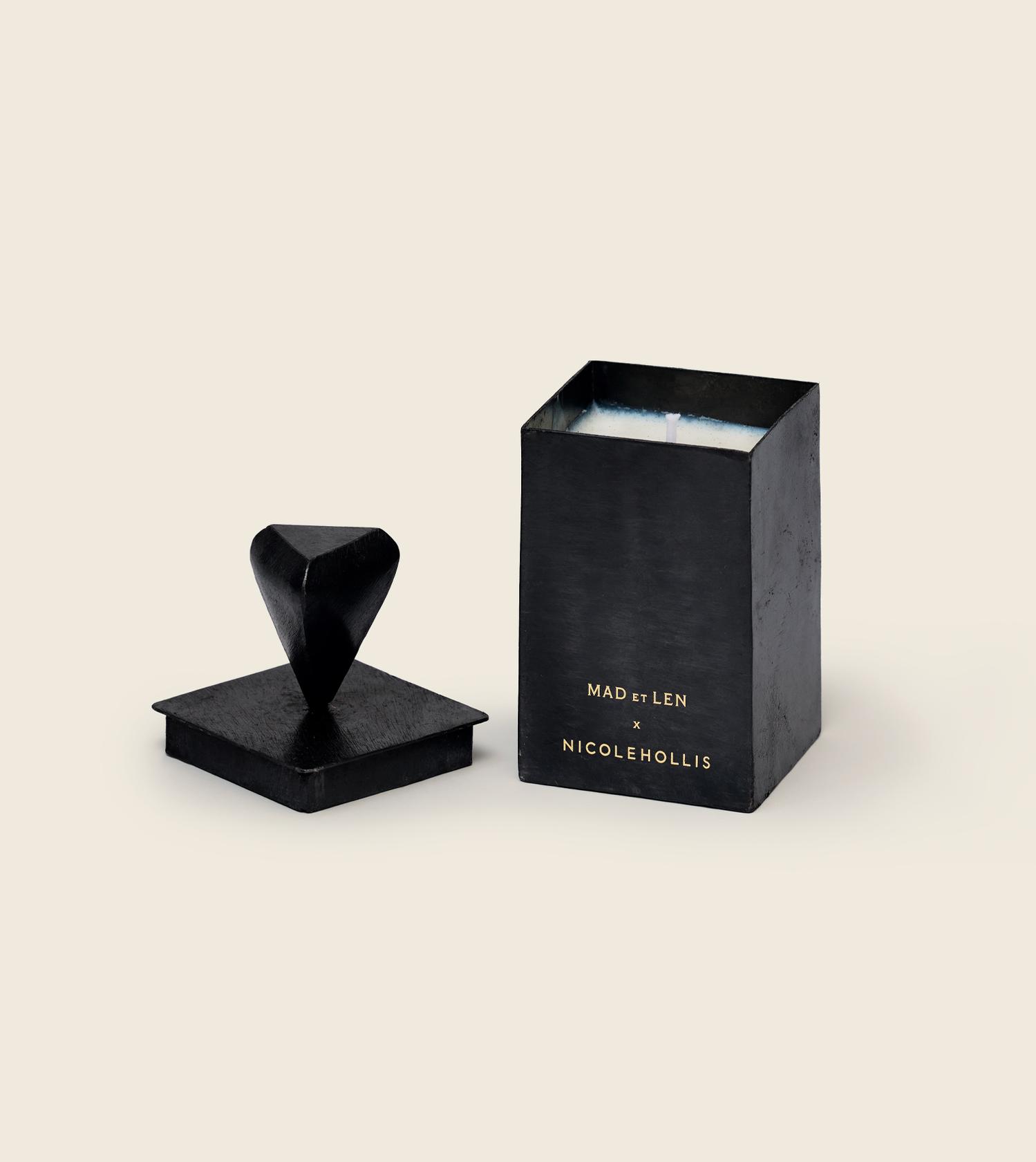 Bleu Outrenoir petite bougie-Nicole Hollis